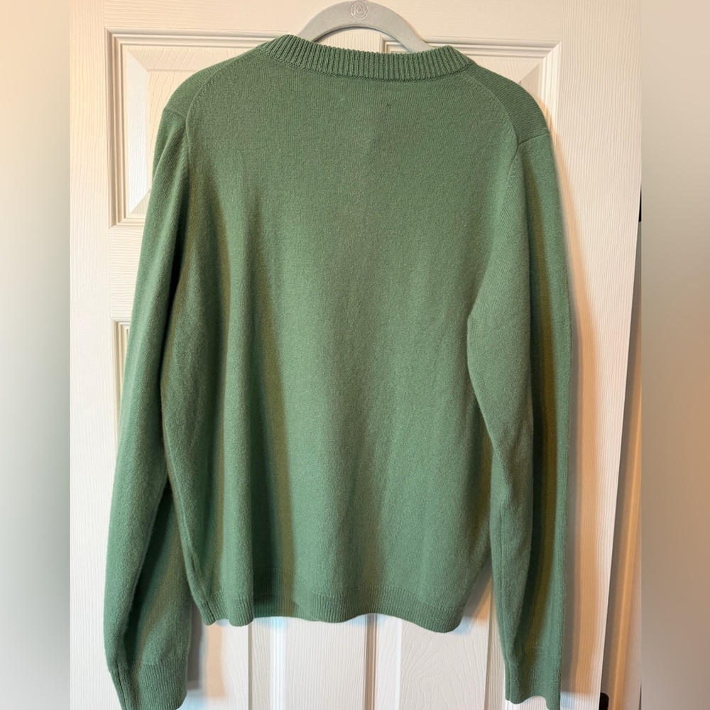 Tuckernuck Green Button-Front Cashmere Cardigan - Picture 3 of 7